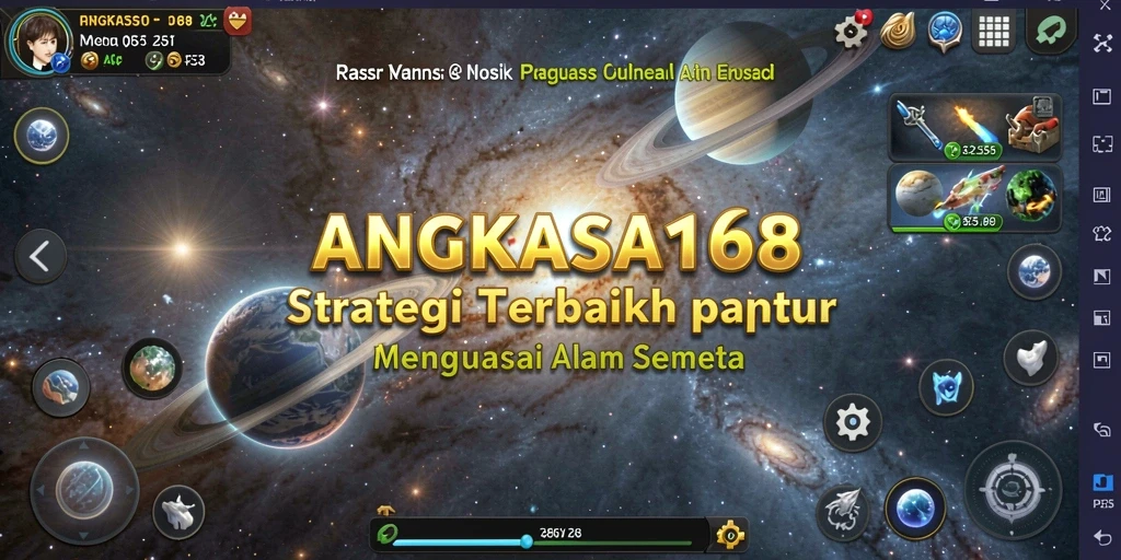 Tangkapan layar utama ANGKASA168 menampilkan pertempuran strategis yang intens.