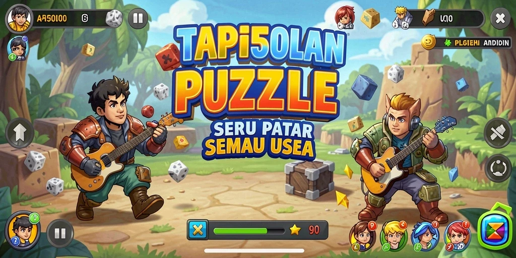 Screenshot utama API5000 menampilkan gameplay Puzzle yang menarik dan penuh warna.