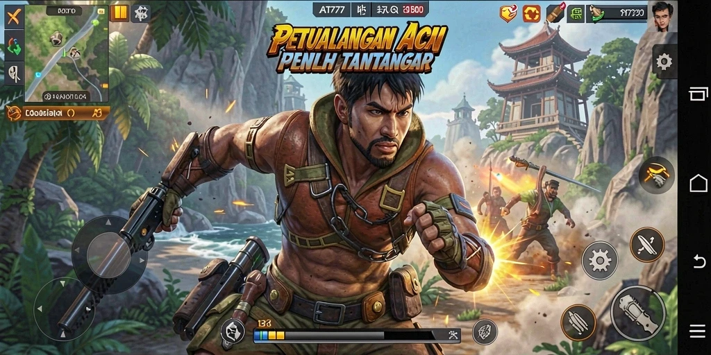 Tampilan gameplay <strong>AT777</strong> yang menegangkan dan penuh aksi.