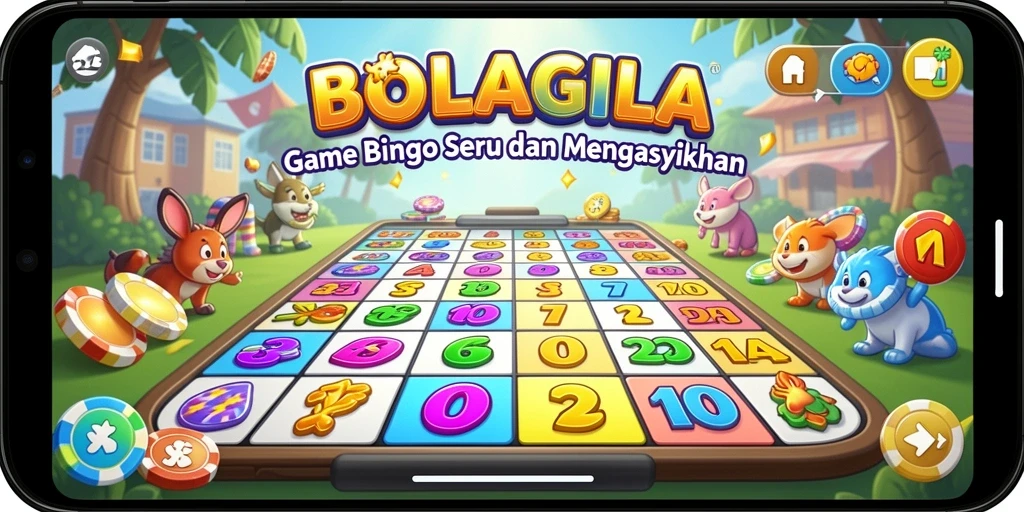 Screenshot gameplay BOLAGILA yang menampilkan suasana permainan Bingo.