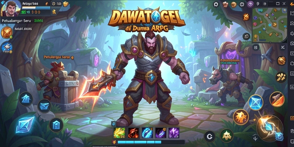 Screenshot gameplay DAWATOGEL yang menunjukkan aksi pertarungan seru.
