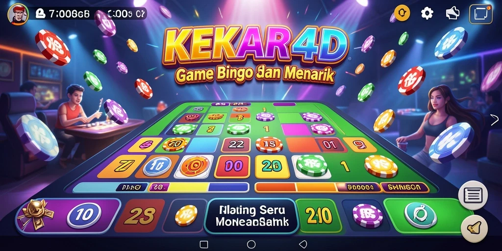 Tampilan gameplay seru dari KEKAR4D yang penuh warna.