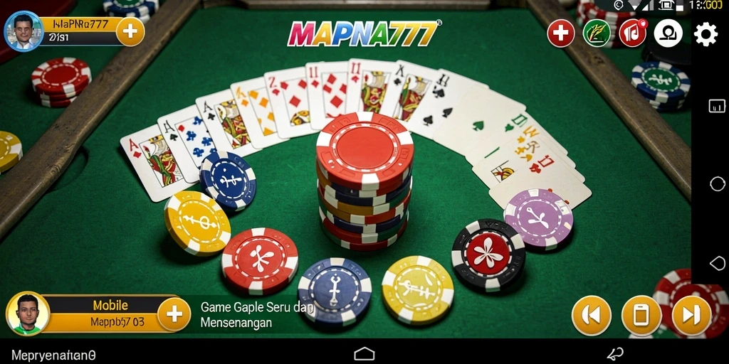 Tampilan gameplay Gaple yang menarik dan seru di MAPNA777.