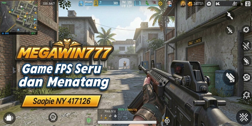 Tampilan seru gameplay FPS di MEGAWIN777.