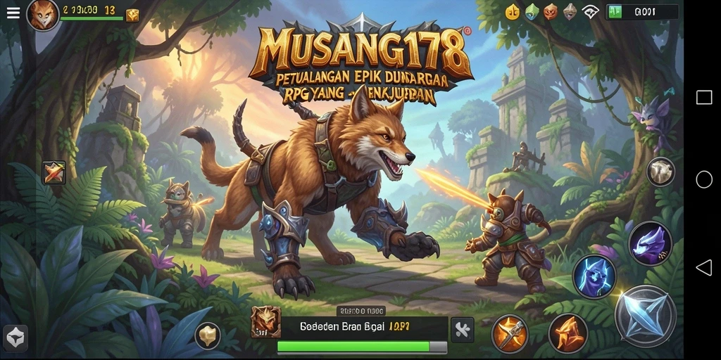 Screenshot gameplay RPG MUSANG178 yang menampilkan karakter dalam petualangan epik.