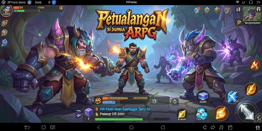 Tampilan gameplay PP444 yang mengasyikkan dalam petualangan ARPG.