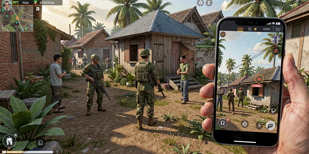 Tampilan gameplay <strong>PP7</strong> yang menampilkan interaksi dan simulasi hidup.