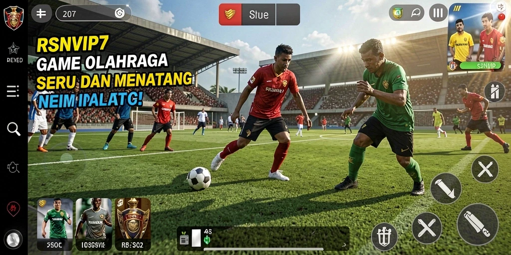 Screenshot gameplay RSNVIP7 yang menampilkan aksi olahraga yang seru.
