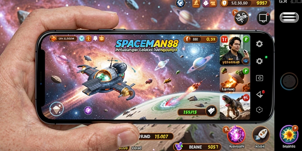 Tampilan gameplay menegangkan dan grafis luar angkasa yang memukau.