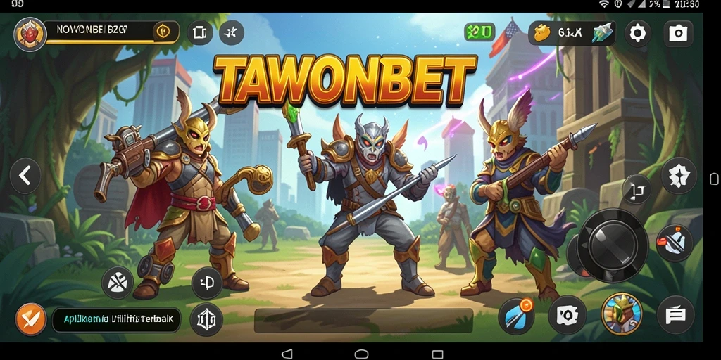 Screenshot TAWONBET menampilkan antarmuka pengguna yang sederhana dan efektif.