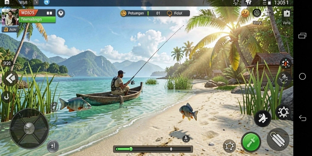 Tangkapan ikan yang menakjubkan dalam gameplay WDBOS.