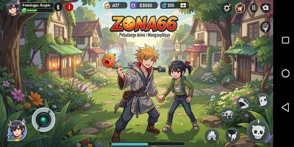 Tampilan menarik dari gameplay ZONA66 yang memukau.